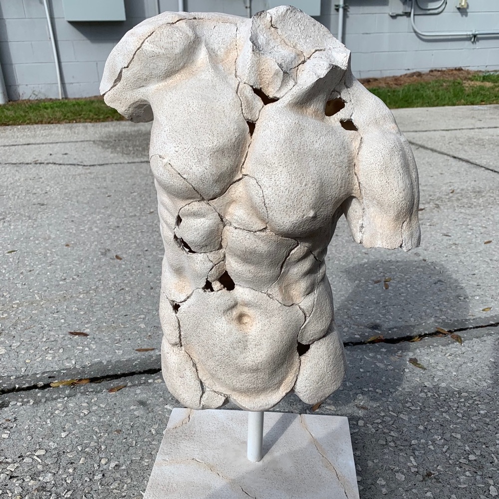 Beautiful Male Sculpture Bust over 2ft RH style